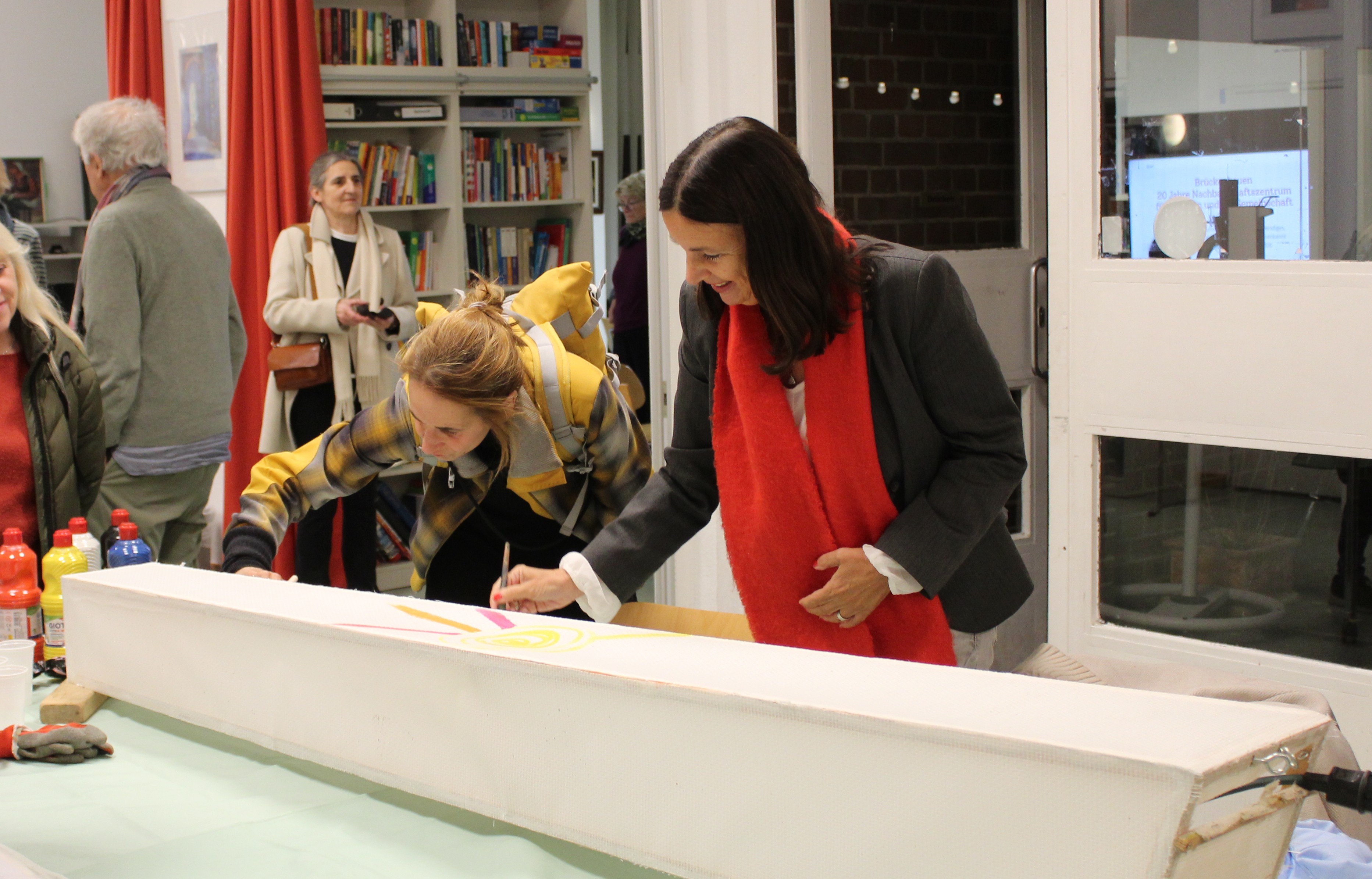 Direktorin Harms bei der Jubiläumsfeier 20 Jahre Steinmetzstraße