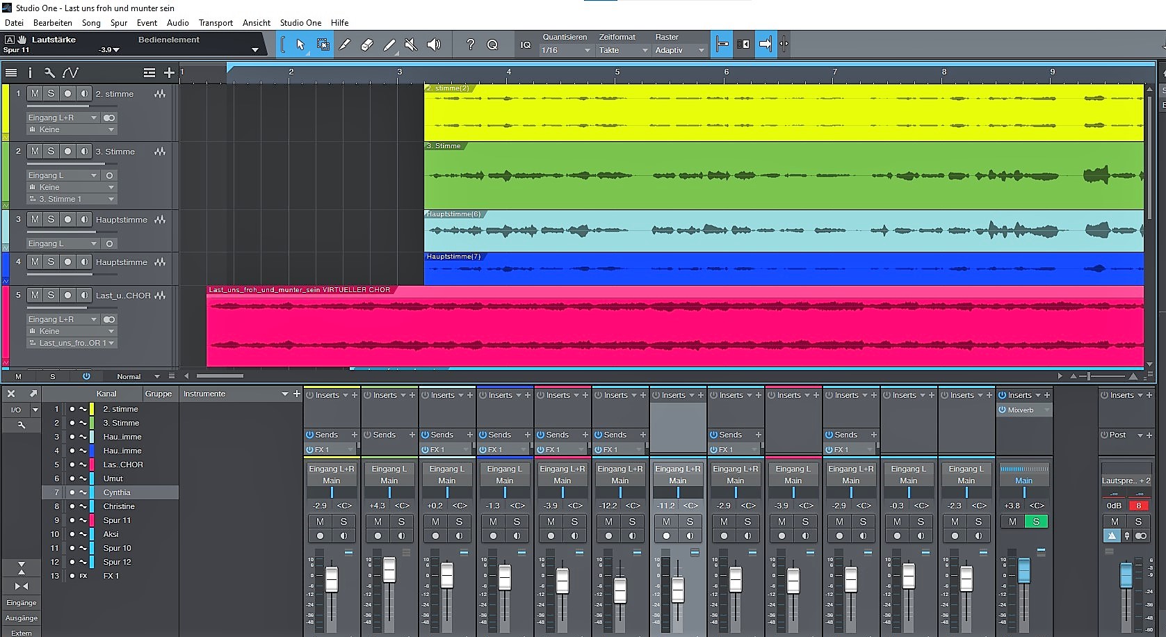 Virtuelles Chorprojekt - Konsole