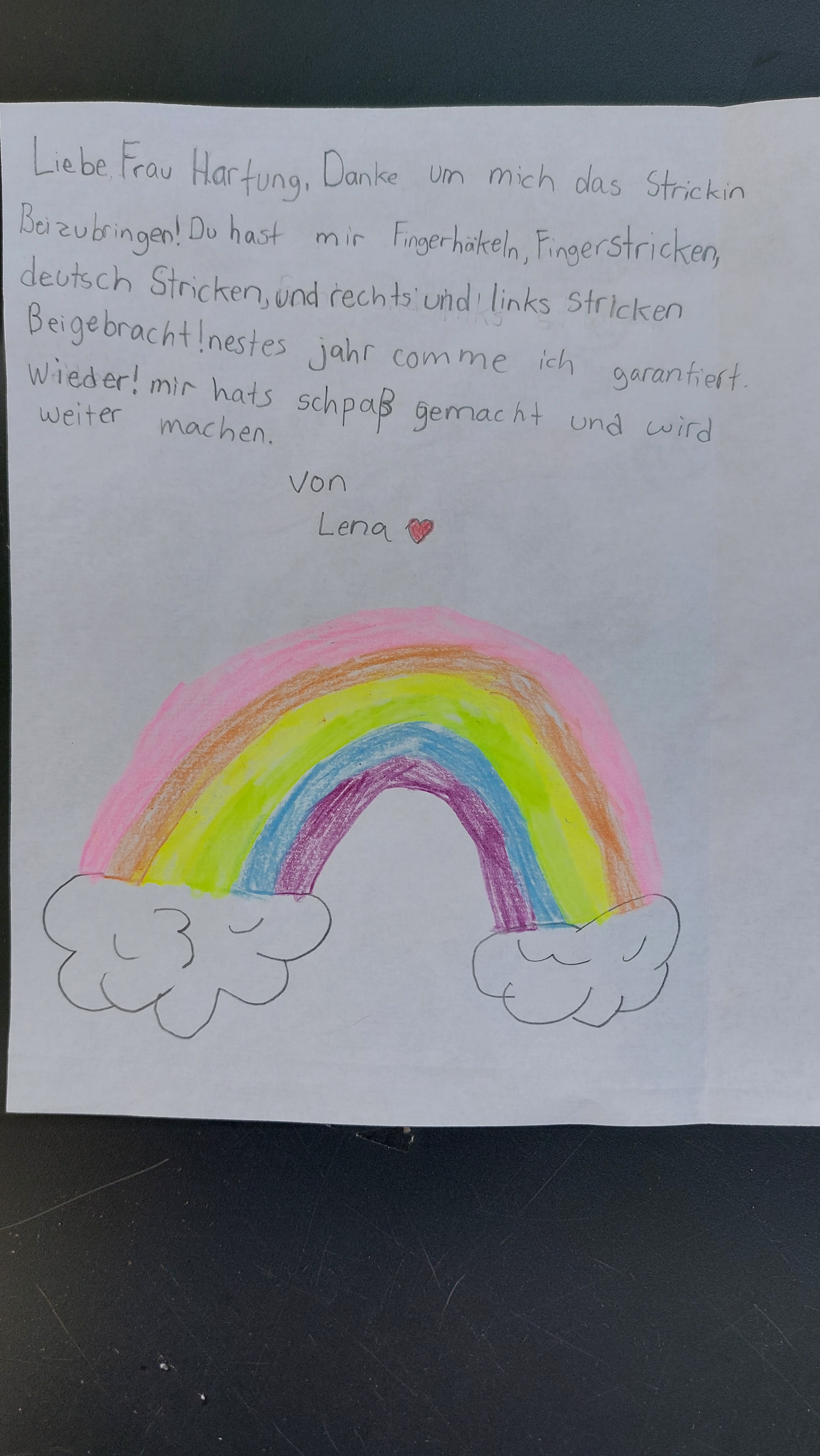 Stricken für den guten Zweck_Brief 2