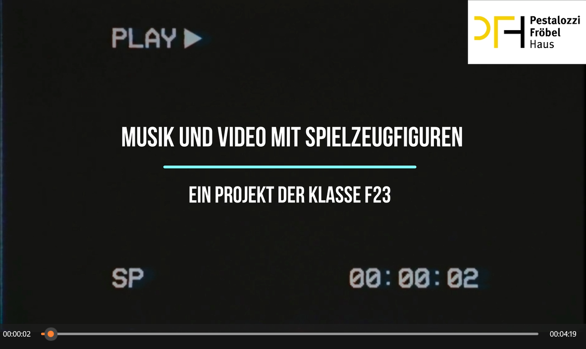 Musik und Video mit Spielzeugfiguren