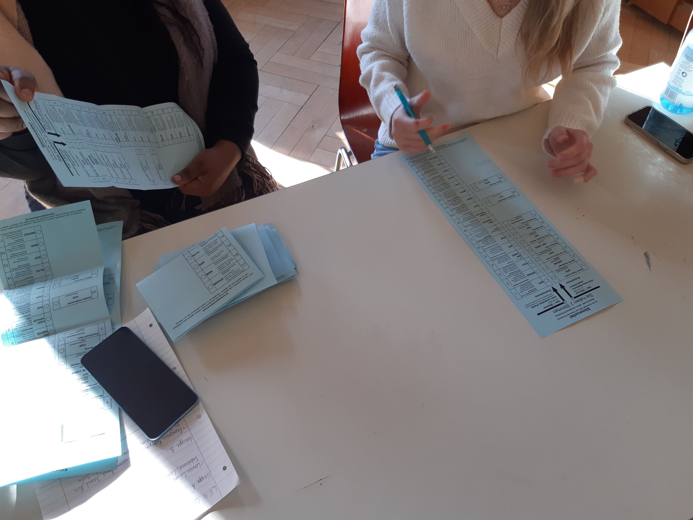 sorgfältiges Stimmen auszählen