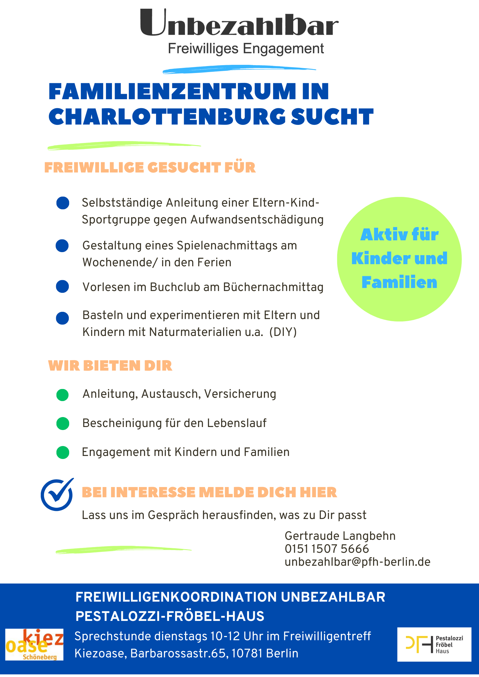 Familienzentrum Kastanienallee sucht