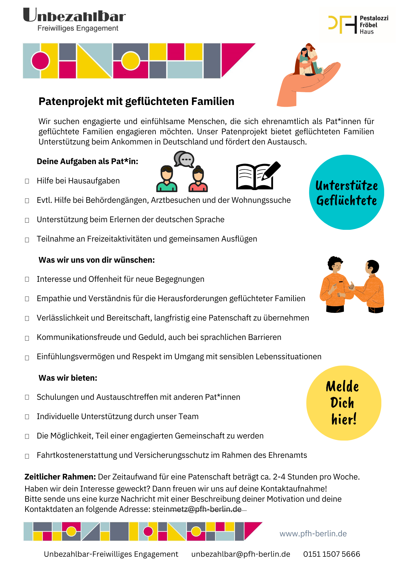 Patenschaftsprojekt mit Geflüchteten