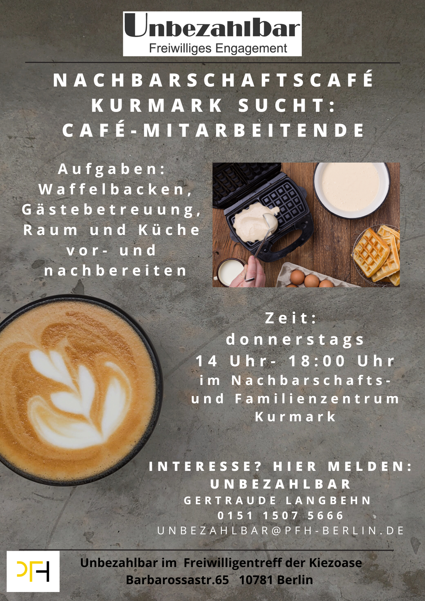 Nachbarschaftscafé der Kurmark sucht