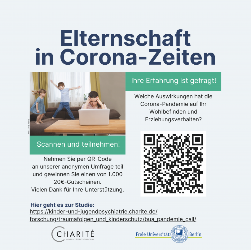 Umfrage zu Elternschaft in Corona-Zeiten