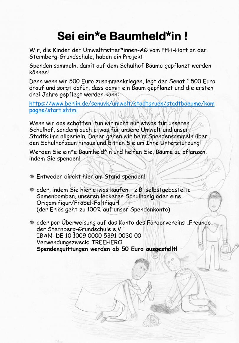 Aktion Umweltretter*innen Sternberg-Grundschule des Pestalozzi-Fröbel-Hauses