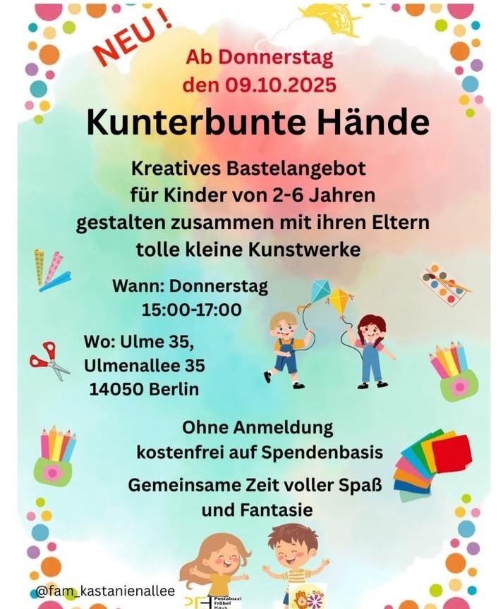 Flyer Kunterbunte Hände