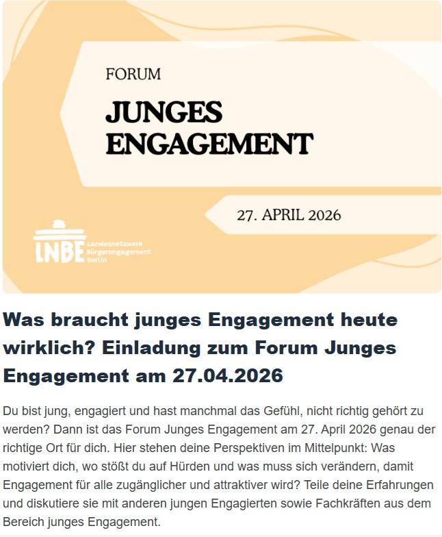 Forum Junges Engagement