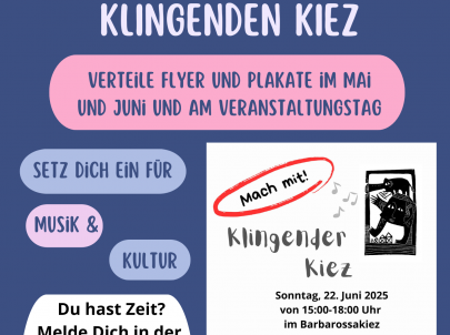Flyer-Verteiler für den klingenden Kiez gesucht
