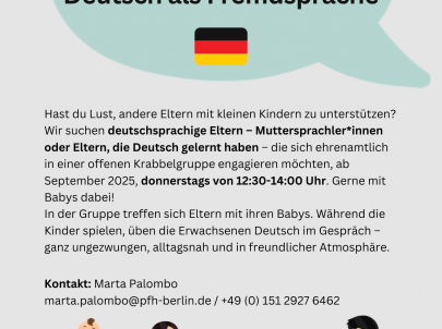 Unterstütze Frauen beim Deutsch-Lernen mit Baby