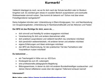 BFD in der Kurmark gesucht